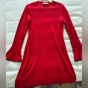 Tory Burch Exclusive Elegant Red Sweater Dress
